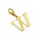 Pozłacany charms przywieszka literka W