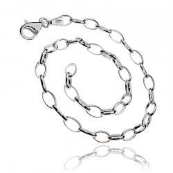 Srebrna 925 bransoletka rolo baza charms 18cm